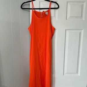 Bright Orange High low Dress